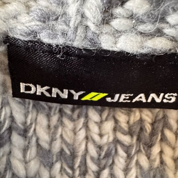 DKNY Jeans‎ Oversized Sweater Womens L Knit Chunky Boxy Pullover Marled Grunge - Picture 5 of 8